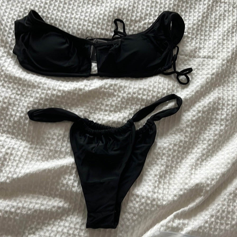 NWT black bikini set.